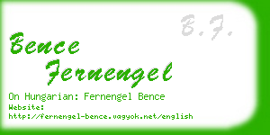 bence fernengel business card